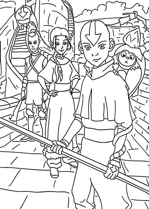 avatar airbender coloring pages